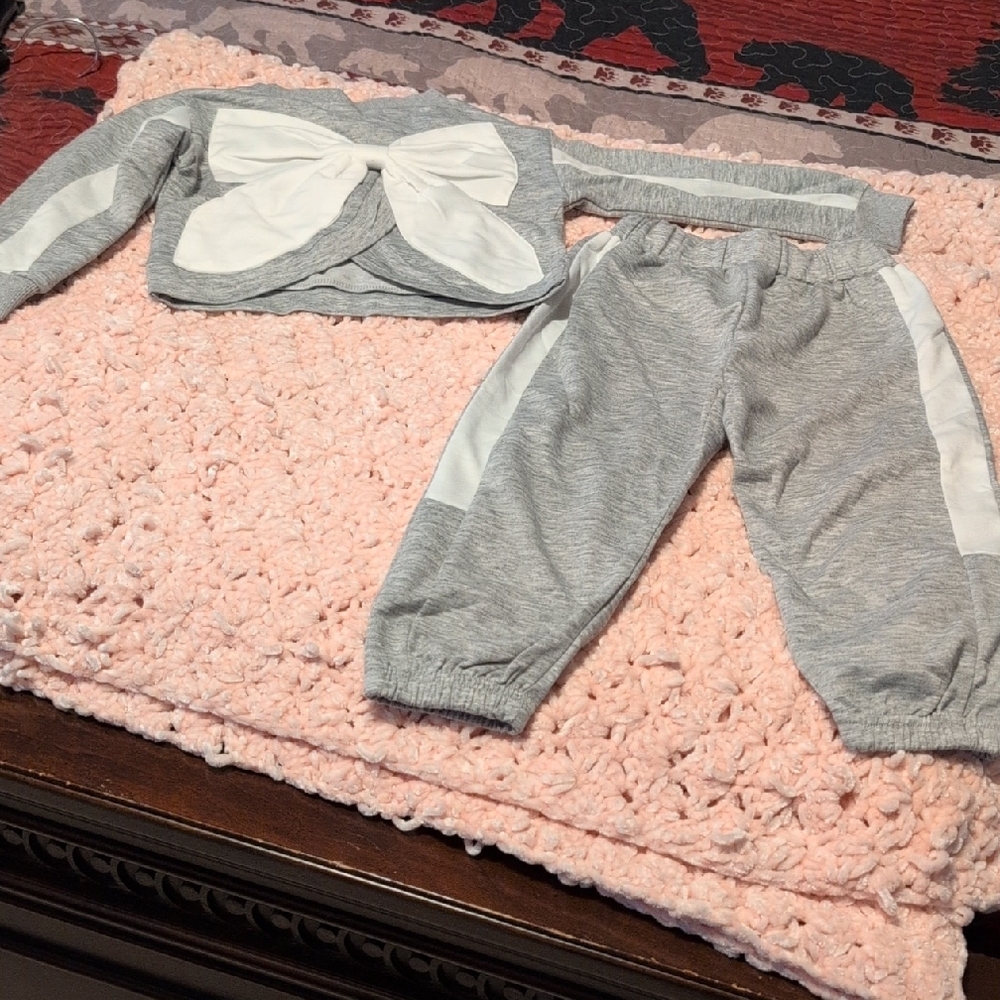 Kids Bottoms Set With Bow